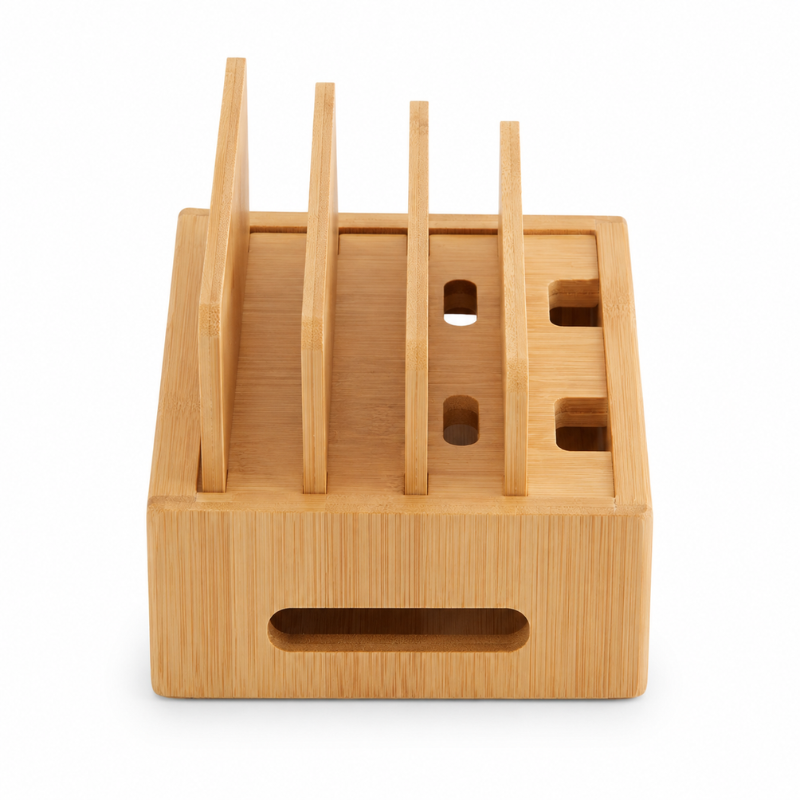 Bamboo Charging Station & Cord Organizer