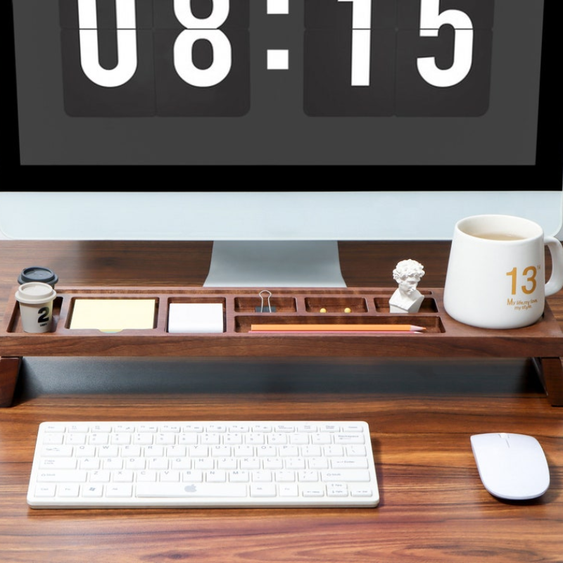 SmartHub Walnut Desk Organizer